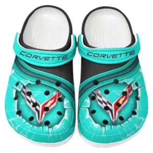 Chevrolet Corvette Crocs Clogs Men Women, Gift For Chevrolet Corvette Fan CAR188032025116 - Cyan