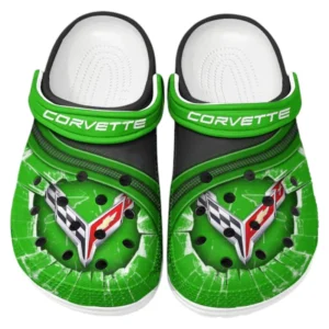 Chevrolet Corvette Crocs Clogs Men Women, Gift For Chevrolet Corvette Fan CAR188032025116 - Green