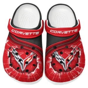 Chevrolet Corvette Crocs Clogs Men Women, Gift For Chevrolet Corvette Fan CAR188032025116 - Red