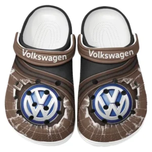 Volkswagen Crocs Clogs Men Women, Gift For Volkswagen Fan CAR188032025117 - Brown