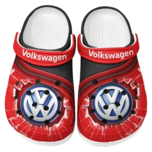 Volkswagen Crocs Clogs Men Women, Gift For Volkswagen Fan CAR188032025117 - Red