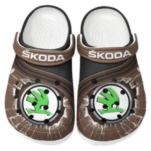 Skoda Crocs Clogs Men Women, Gift For Skoda Fan CAR188032025122 - Brown