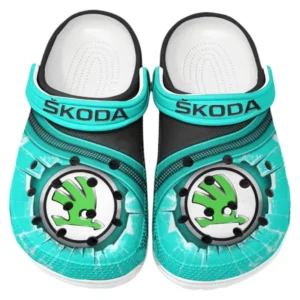 Skoda Crocs Clogs Men Women, Gift For Skoda Fan CAR188032025122 - Cyan