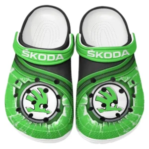 Skoda Crocs Clogs Men Women, Gift For Skoda Fan CAR188032025122 - Green