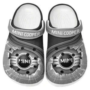 Mini cooper Crocs Clogs Men Women, Gift For Mini cooper Fan CAR188032025124 - Gray