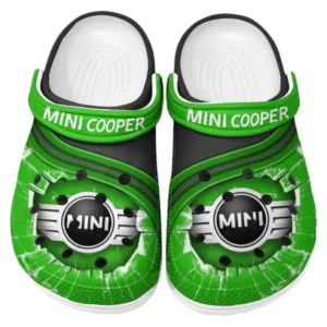 Mini cooper Crocs Clogs Men Women, Gift For Mini cooper Fan CAR188032025124 - Green