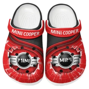 Mini cooper Crocs Clogs Men Women, Gift For Mini cooper Fan CAR188032025124 - Red