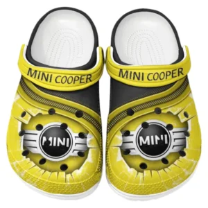 Mini cooper Crocs Clogs Men Women, Gift For Mini cooper Fan CAR188032025124 - Yellow