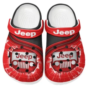 Jeep Crocs Clogs Men Women, Gift For Jeep Fan CAR188032025129 - Red