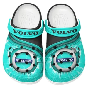 Volvo Crocs Clogs Men Women, Gift For Volvo Fan CAR188032025130 - Cyan