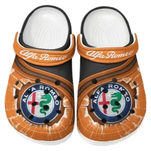 Alfa Romeo Crocs Clogs Men Women, Gift For Alfa Romeo Fan CAR188032025151 - Orange