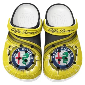 Alfa Romeo Crocs Clogs Men Women, Gift For Alfa Romeo Fan CAR188032025151 - Yellow