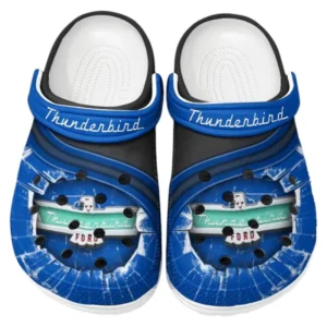Thunderbird Crocs Clogs Men Women, Gift For Thunderbird Fan CAR188032025155 - Blue