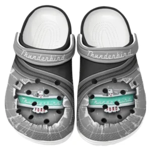 Thunderbird Crocs Clogs Men Women, Gift For Thunderbird Fan CAR188032025155 - Gray