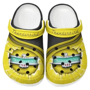 Thunderbird Crocs Clogs Men Women, Gift For Thunderbird Fan CAR188032025155 - Yellow