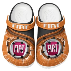 Fiat Crocs Clogs Men Women, Gift For Fiat Fan CAR188032025158 - Orange