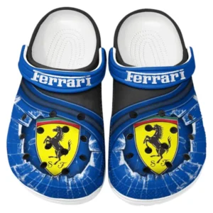 Ferrari Crocs Clogs Men Women, Gift For Ferrari Fan CAR188032025187 - Blue