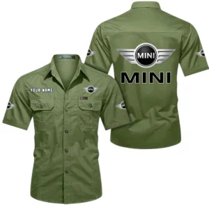 Mini Short Sleeved Shirt, All Over Print Button Shirt CAR444052625783 - Fruit Green