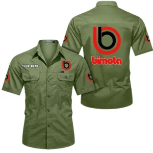 Bimota Motorcycles Short Sleeved Shirt, All Over Print Button Shirt CAR444052625799 - Fruit Green