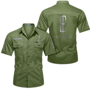 Lincoln Short Sleeved Shirt, All Over Print Button Shirt CAR444052625884 - Fruit Green