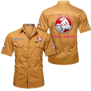 Holden Short Sleeved Shirt, All Over Print Button Shirt CAR444052625888 - Turmeric
