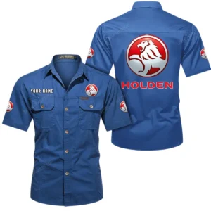 Holden Short Sleeved Shirt, All Over Print Button Shirt CAR444052625888 - Cowboy Blue