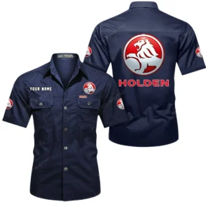 Holden Short Sleeved Shirt, All Over Print Button Shirt CAR444052625888 - Dark Blue
