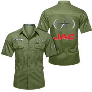 JAC Truck Short Sleeved Shirt, All Over Print Button Shirt CAR444052625889 - Fruit Green