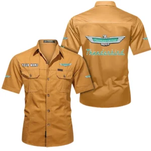 Thunderbird Short Sleeved Shirt, All Over Print Button Shirt CAR444052625954 - Turmeric