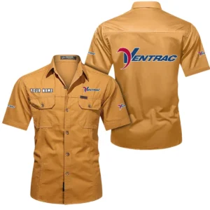 Ventrac Short Sleeved Shirt, All Over Print Button Shirt CAR444052625965 - Turmeric