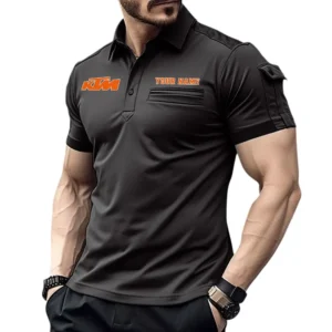 KTM Pocket Polo Shirt, All Over Print Shirt For KTM Fan CAR445060325027 - Black