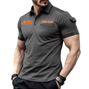 KTM Pocket Polo Shirt, All Over Print Shirt For KTM Fan CAR445060325027 - Gray
