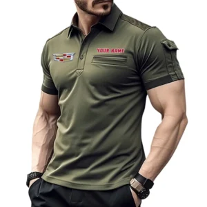 Cadilac Pocket Polo Shirt, All Over Print Shirt For Cadilac Fan CAR445060325028 - Green