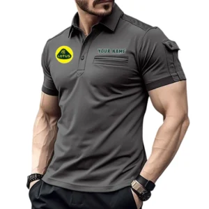Lotus Pocket Polo Shirt, All Over Print Shirt For Lotus Fan CAR445060325036 - Gray
