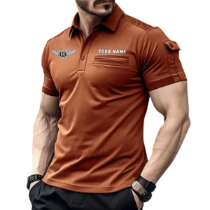 Bentley Pocket Polo Shirt, All Over Print Shirt For Bentley Fan CAR445060325040 - Orange