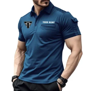 Triumph Motorcycles Pocket Polo Shirt, All Over Print Shirt For Triumph Motorcycles Fan CAR445060325056 - Navy Blue