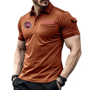 Fiat Pocket Polo Shirt, All Over Print Shirt For Fiat Fan CAR445060325059 - Orange