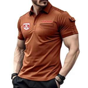 Dodge Pocket Polo Shirt, All Over Print Shirt For Dodge Fan CAR445060325063 - Orange