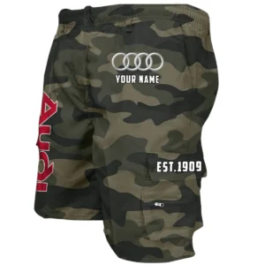 Audi Workwear Casual Shorts, Pants For Audi Fan CAR455060425222 - Green Camouflage