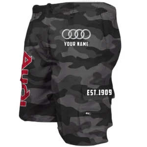 Audi Workwear Casual Shorts, Pants For Audi Fan CAR455060425222 - Grey Camouflage