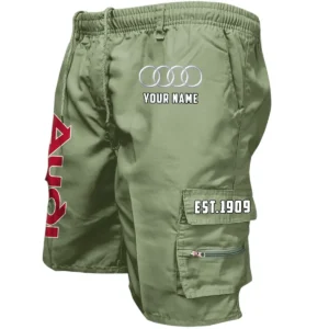 Audi Workwear Casual Shorts, Pants For Audi Fan CAR455060425222 - Military Green