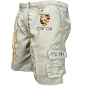 Porsche Workwear Casual Shorts, Pants For Porsche Fan CAR455060425224 - Beige