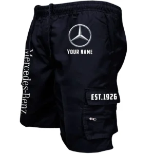 Mercedes Benz Workwear Casual Shorts, Pants For Mercedes Benz Fan CAR455060425227 - Black