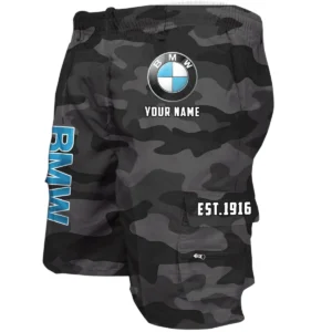 BMW Car Workwear Casual Shorts, Pants For BMW Car Fan CAR455060425229 - Grey Camouflage