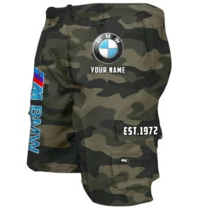 BMW M Car Workwear Casual Shorts, Pants For BMW M Car Fan CAR455060425230 - Green Camouflage