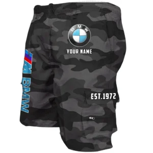 BMW M Car Workwear Casual Shorts, Pants For BMW M Car Fan CAR455060425230 - Grey Camouflage