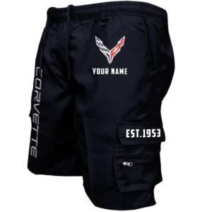 Chevrolet Corvette Workwear Casual Shorts, Pants For Chevrolet Corvette Fan CAR455060425231 - Black