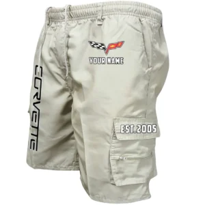 Corvette C6 Workwear Casual Shorts, Pants For Corvette C6 Fan CAR455060425232 - Beige
