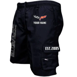 Corvette C6 Workwear Casual Shorts, Pants For Corvette C6 Fan CAR455060425232 - Black