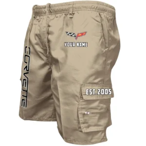 Corvette C6 Workwear Casual Shorts, Pants For Corvette C6 Fan CAR455060425232 - Khaki